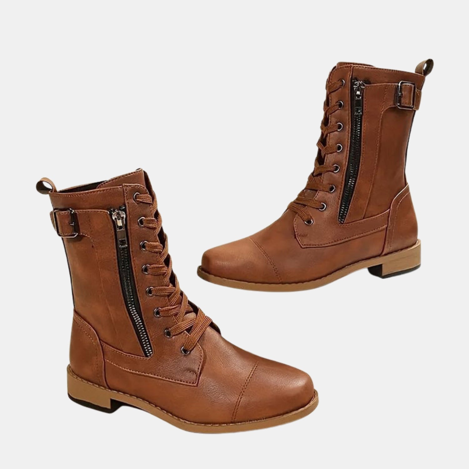 Damen & Herren Orthopädische Komfort-Stiefeletten mit seitlichem Reißverschluss von Orren & Valé 