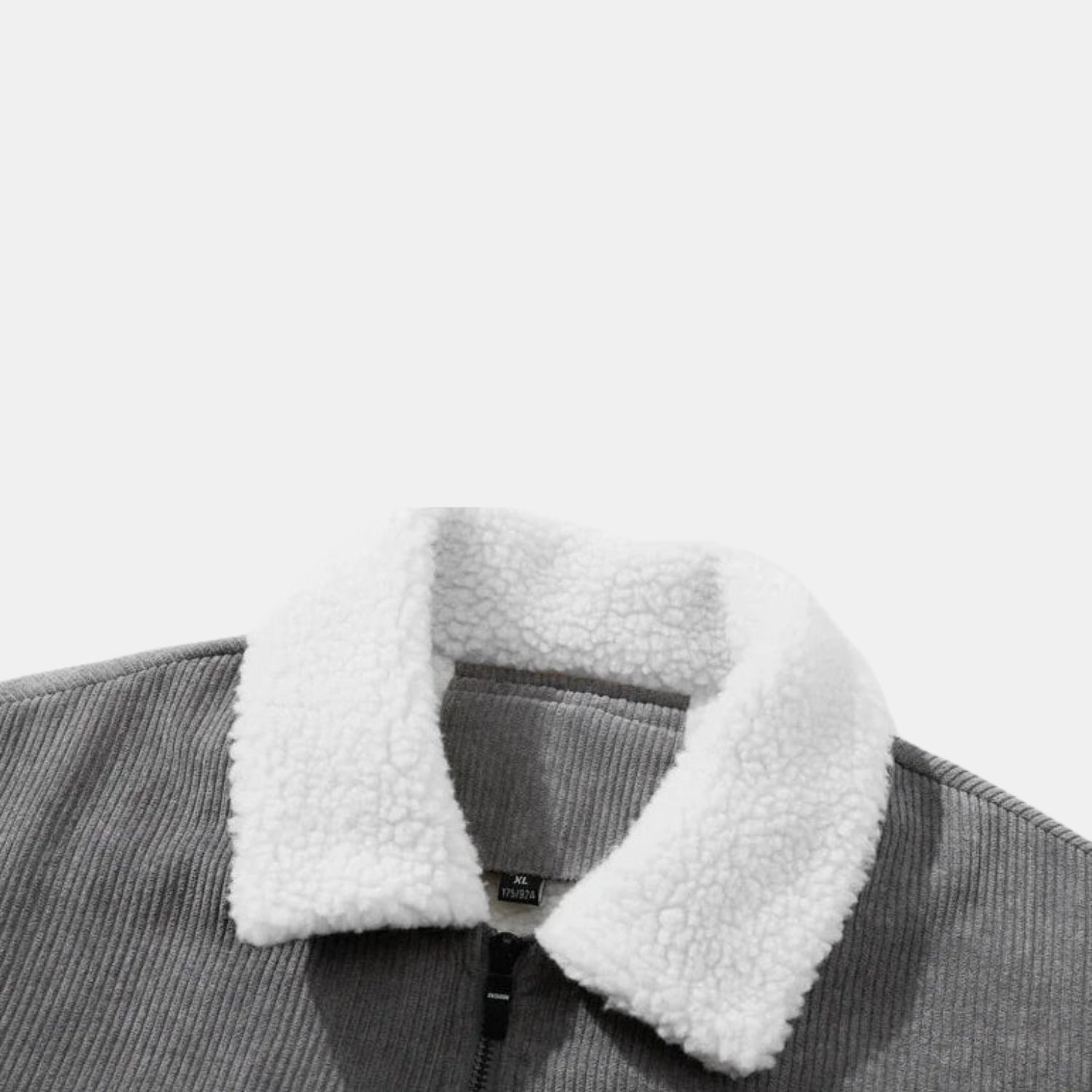 Herren Cordjacke mit Teddyfutter – Baumwoll-Zipjacke mit Umlegekragen & warmem Sherpa-Innenfutter von Orren & Valé 