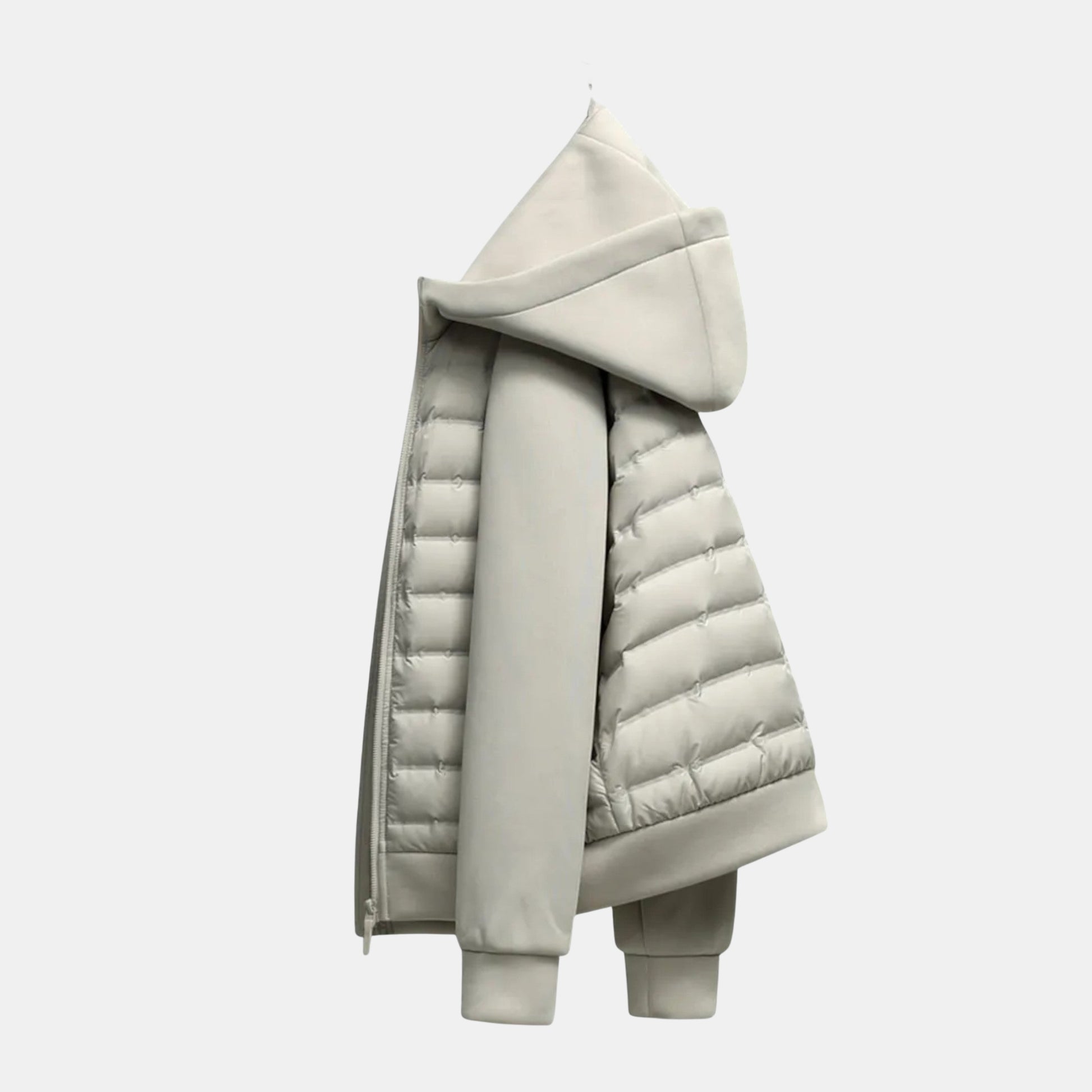 Herren Daunen-Steppjacke mit Kapuze – Gefütterte Winterjacke im Kontrast-Steppdesign von Orren & Valé 