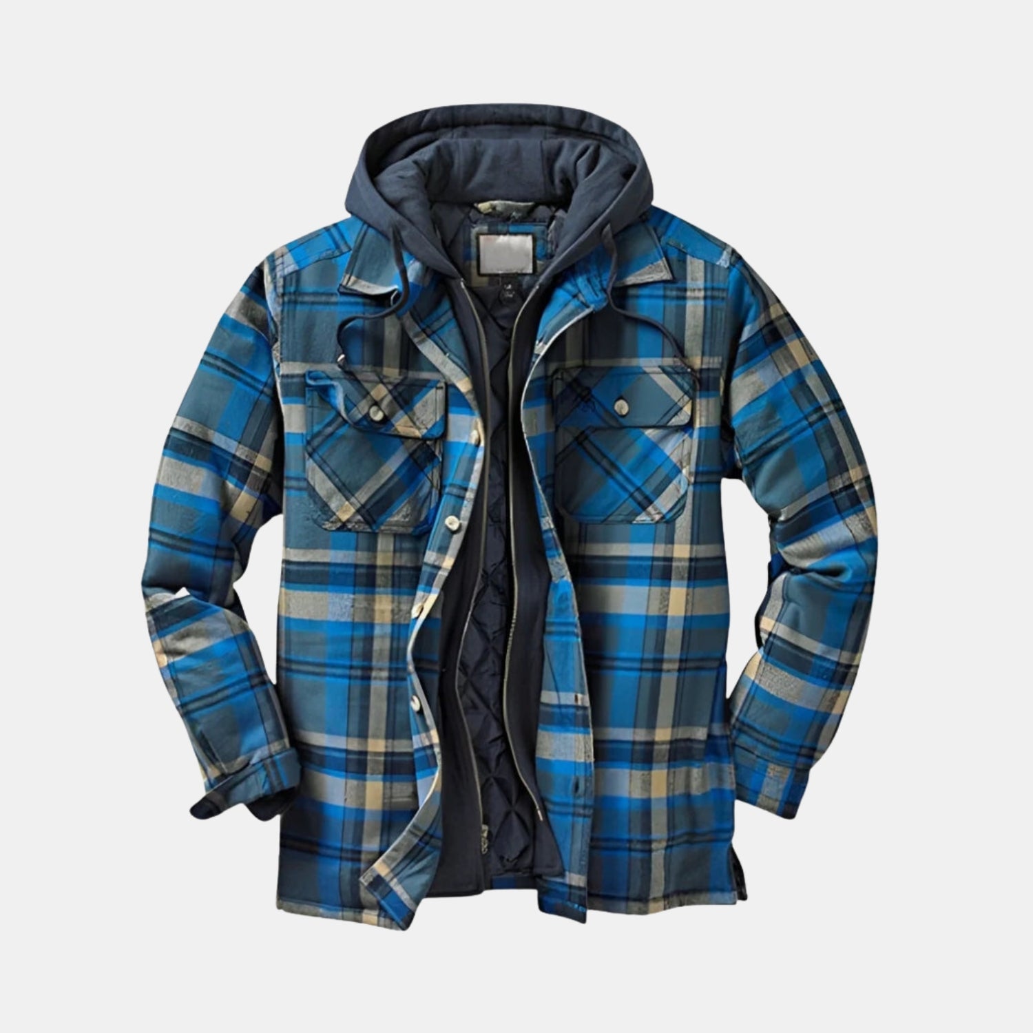 Orren & Valé Herren Flanell-Winterhemdjacke – Fleecegefüttertes Overshirt für warme Outfits an kalten Tagen