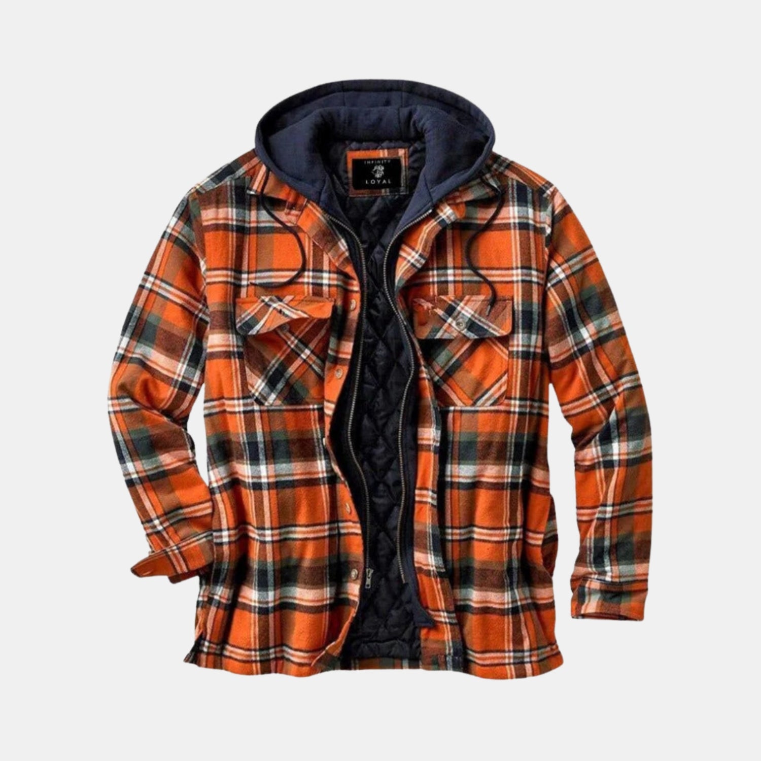 Orren & Valé Herren Flanell-Winterhemdjacke – Fleecegefüttertes Overshirt für warme Outfits an kalten Tagen