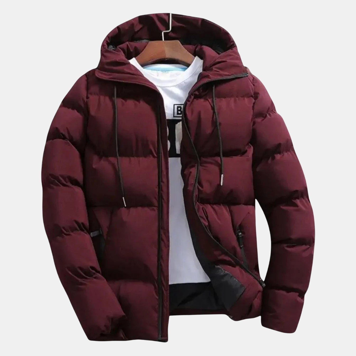 Herren Kapuzen-Steppjacke – Zeitlose Gefütterte Puffer-Winterjacke für kalte Tage von Orren & Valé 