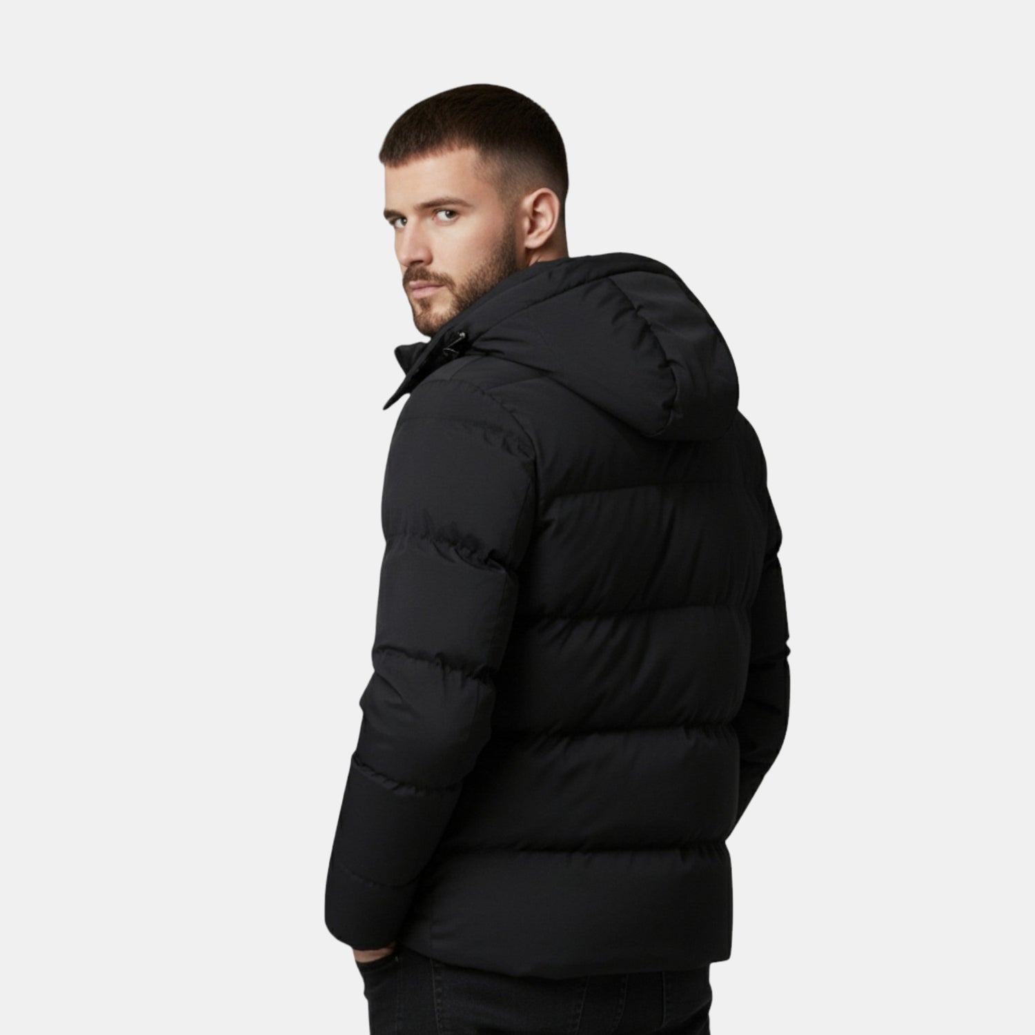 Herren Kapuzen-Steppjacke – Zeitlose Gefütterte Puffer-Winterjacke für kalte Tage von Orren & Valé 