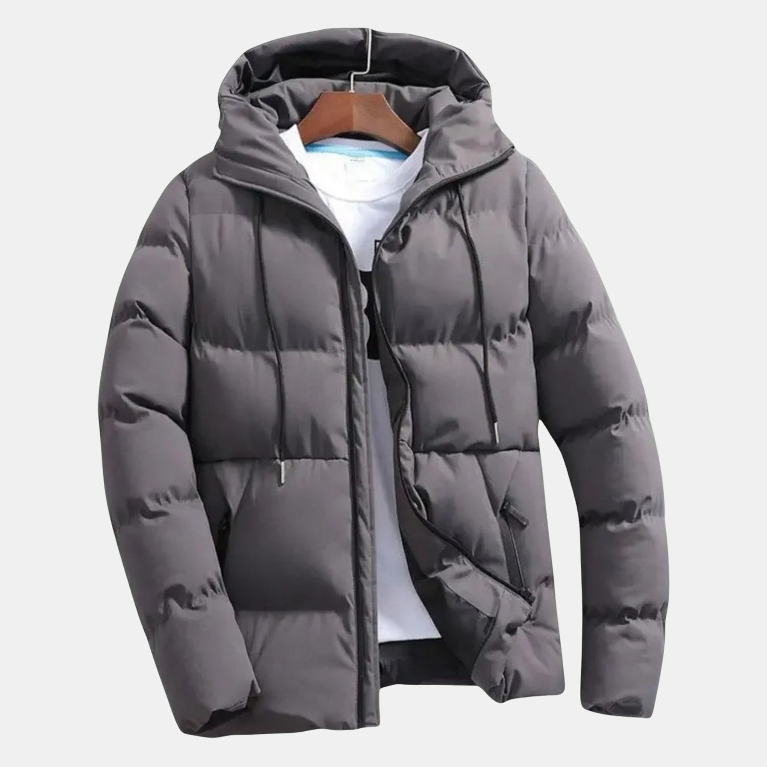Herren Kapuzen-Steppjacke – Zeitlose Gefütterte Puffer-Winterjacke für kalte Tage von Orren & Valé 
