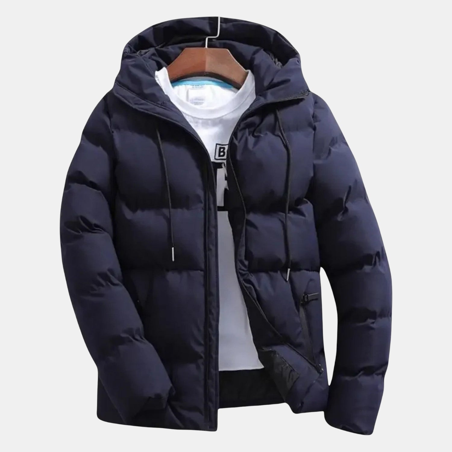 Herren Kapuzen-Steppjacke – Zeitlose Gefütterte Puffer-Winterjacke für kalte Tage von Orren & Valé 