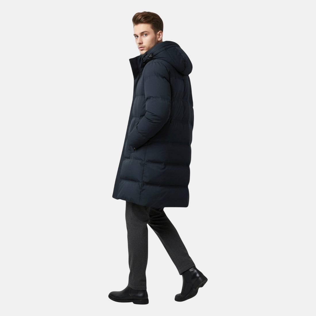 Herren Premium Daunen-Winterparka mit Kapuze – Eleganter, Warm Gefütterter Wintermantel von Orren & Valé 
