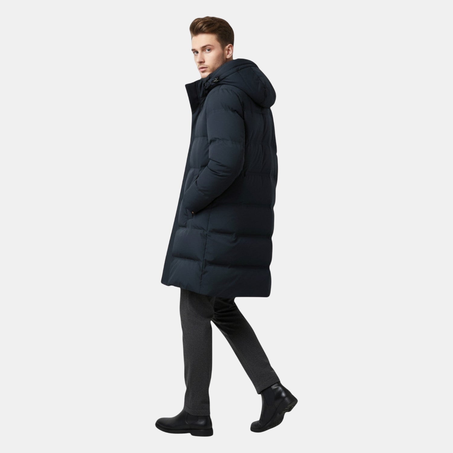 Herren Premium Daunen-Winterparka mit Kapuze – Eleganter, Warm Gefütterter Wintermantel von Orren & Valé 