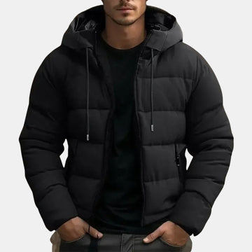 Herren Stepp-Winterjacke mit Kapuze – Wattierte Pufferjacke als Warmer Wintermantel