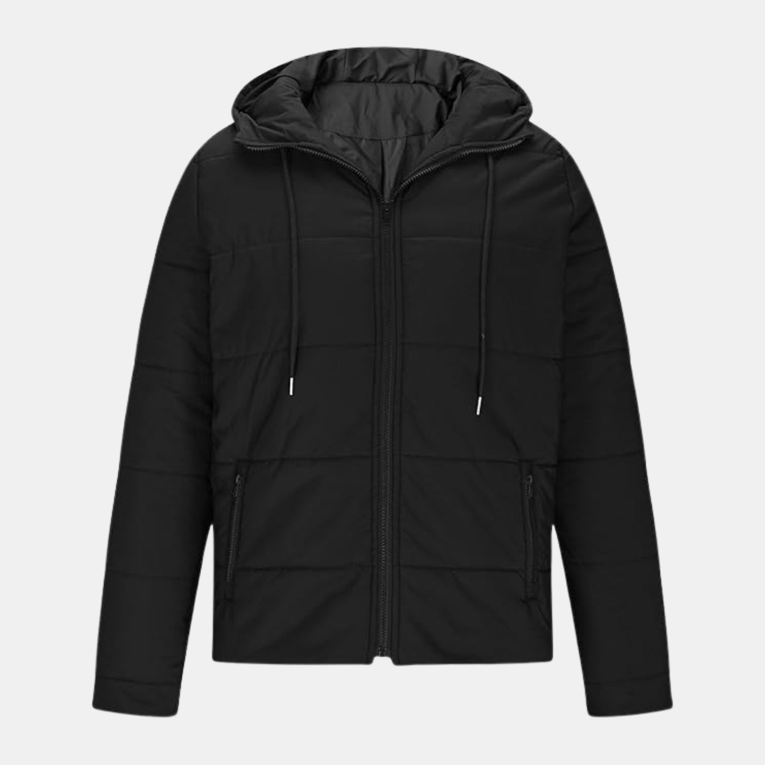 Herren Stepp-Winterjacke mit Kapuze – Wattierte Pufferjacke als Warmer Wintermantel