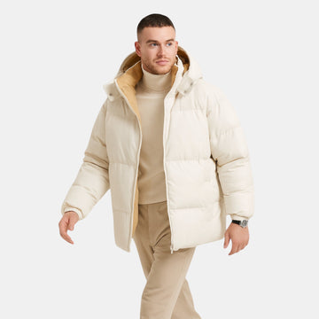 Herren Steppjacke mit Abnehmbarer Kapuze – Gefütterte Pufferjacke für Herbst & Winter von Orren & Valé 