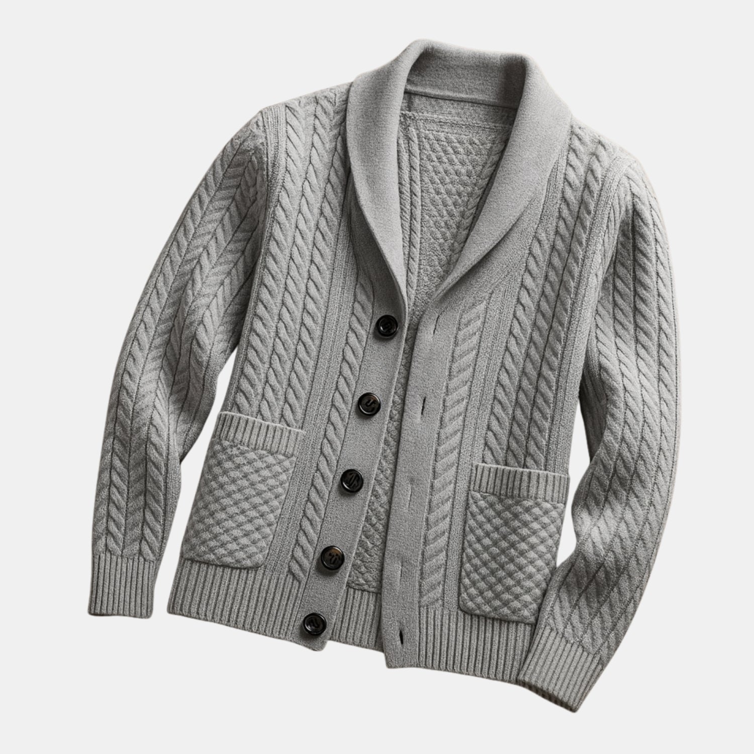 Herren Strickcardigan mit Knopfleiste – Weicher Wollmix-Pullover für Herbst & Winter von Orren & Valé 