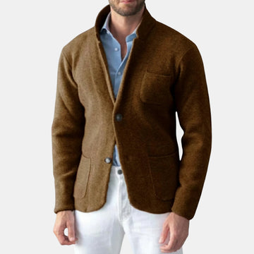 Herren Vintage Wolljacke mit Stehkragen – Klassische Übergangsjacke für Herbst & Winter von Orren & Valé 