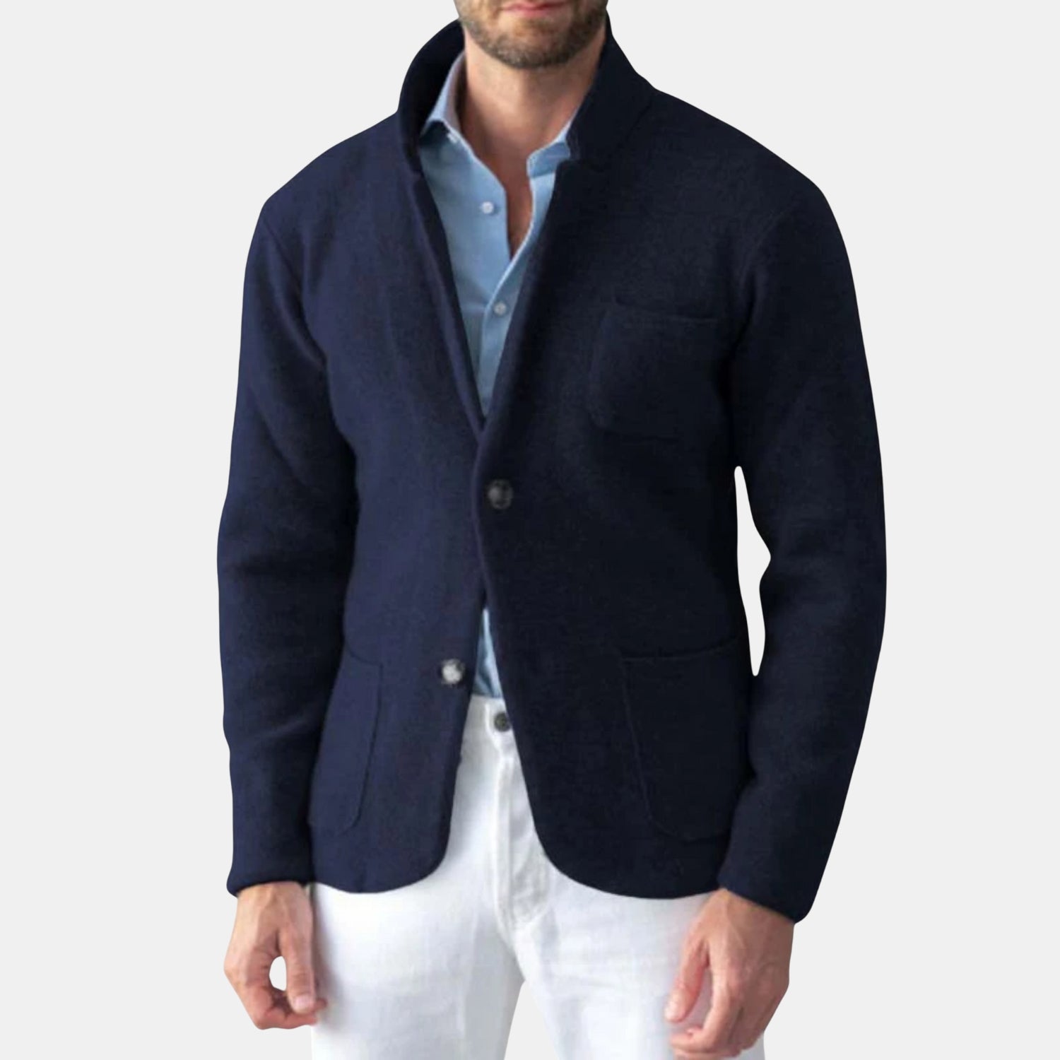 Herren Vintage Wolljacke mit Stehkragen – Klassische Übergangsjacke für Herbst & Winter von Orren & Valé 