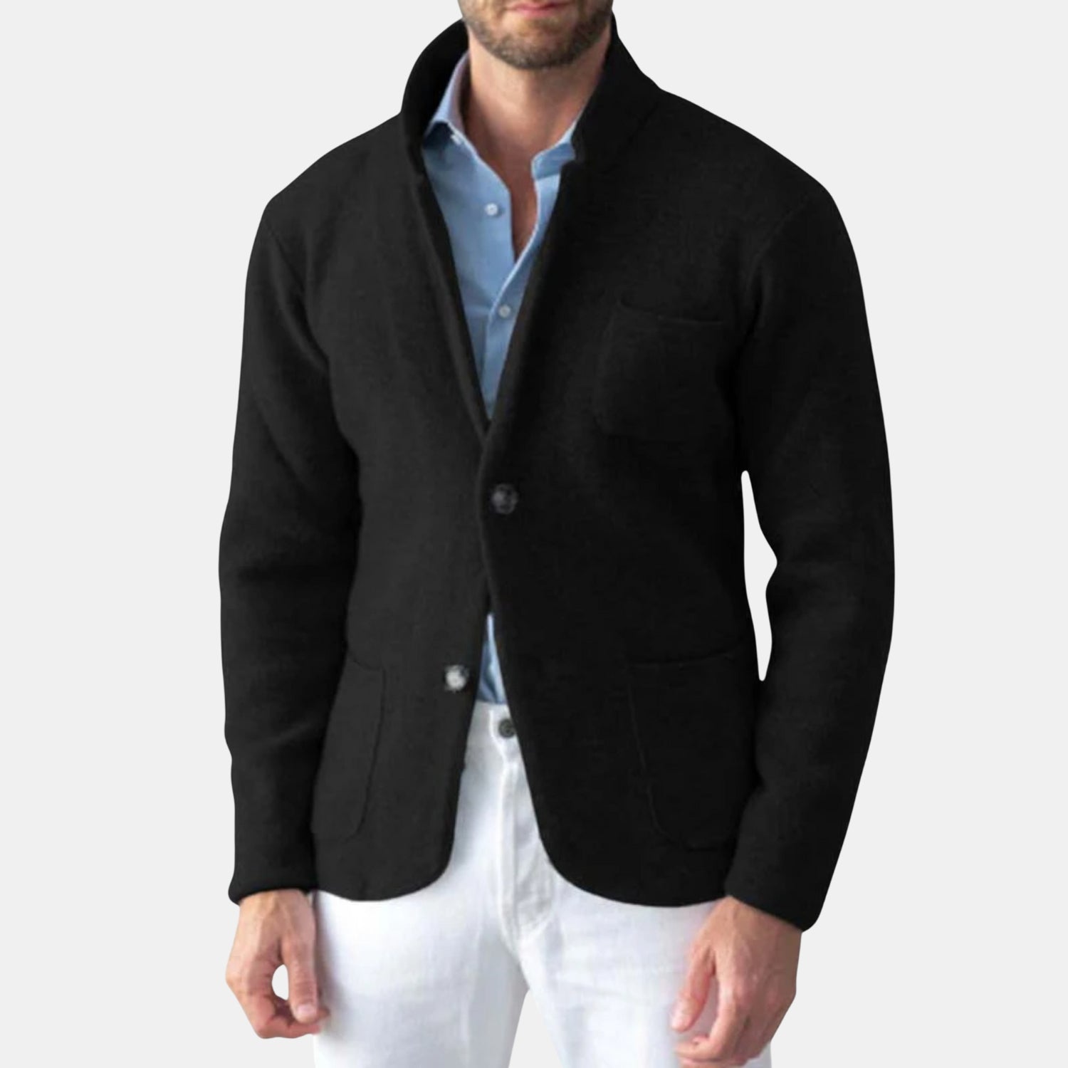 Herren Vintage Wolljacke mit Stehkragen – Klassische Übergangsjacke für Herbst & Winter von Orren & Valé 