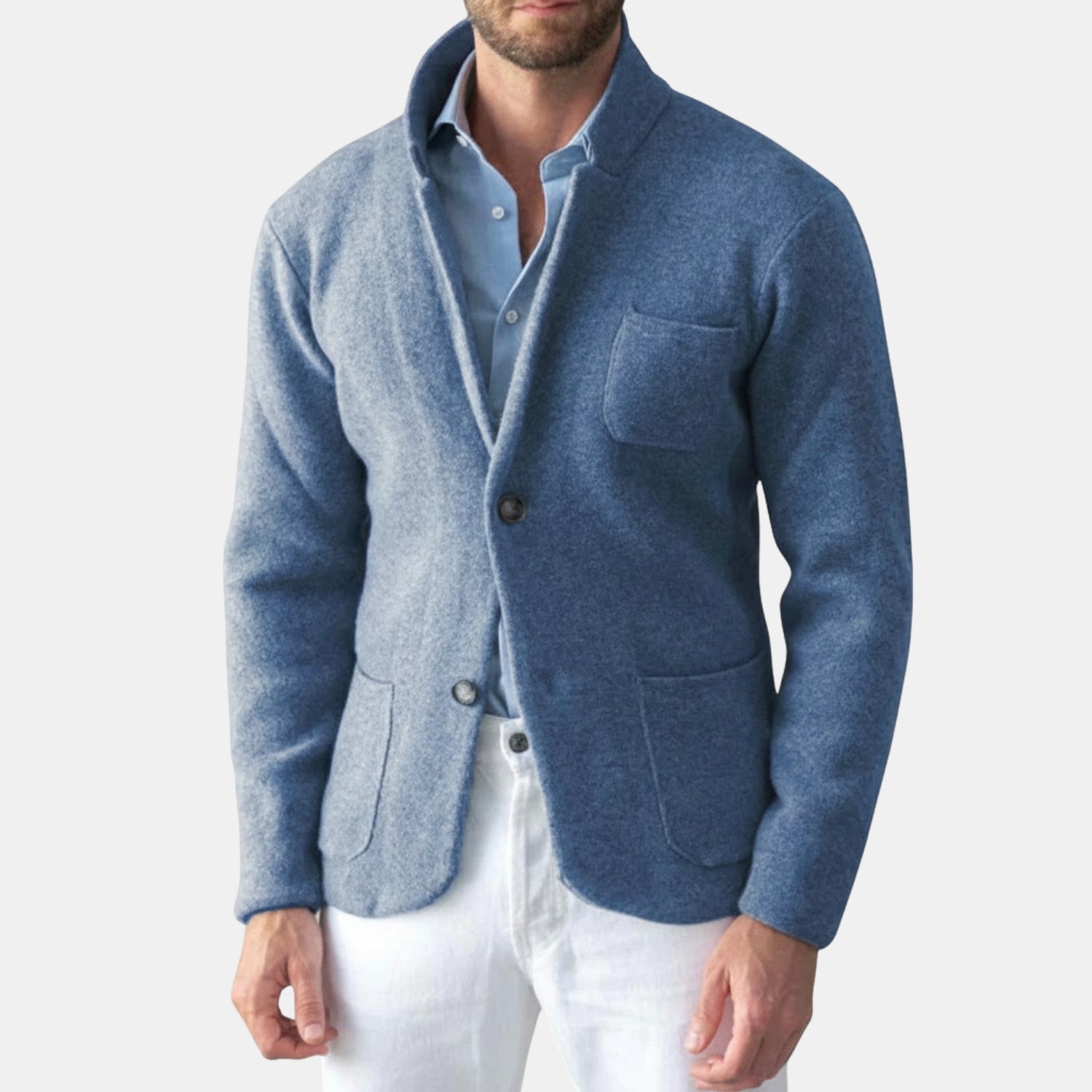 Herren Vintage Wolljacke mit Stehkragen – Klassische Übergangsjacke für Herbst & Winter von Orren & Valé 