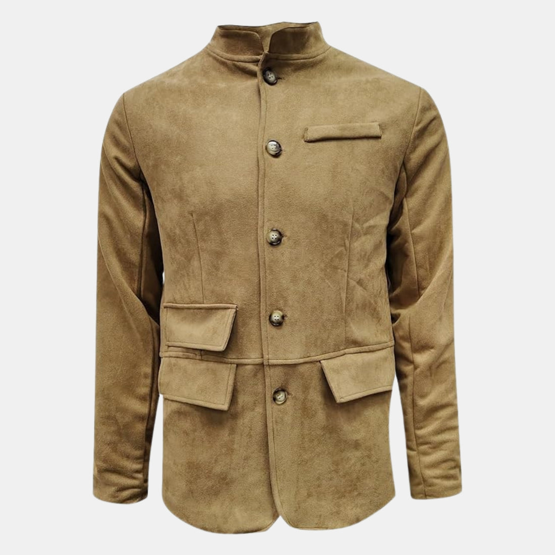 Herren Wildleder-Blazer mit Stehkragen – Schmal geschnittenes Sakko für Business & elegante Anlässe von Orren & Valé 