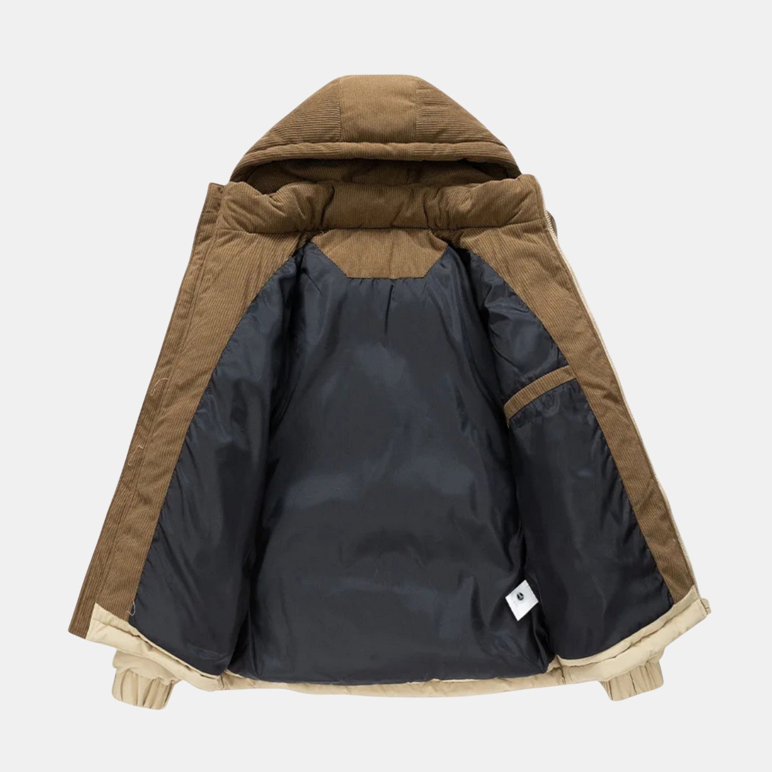 Herren Winterjacke mit Fleecefutter & Abnehmbarer Kapuze von Orren & Valé 