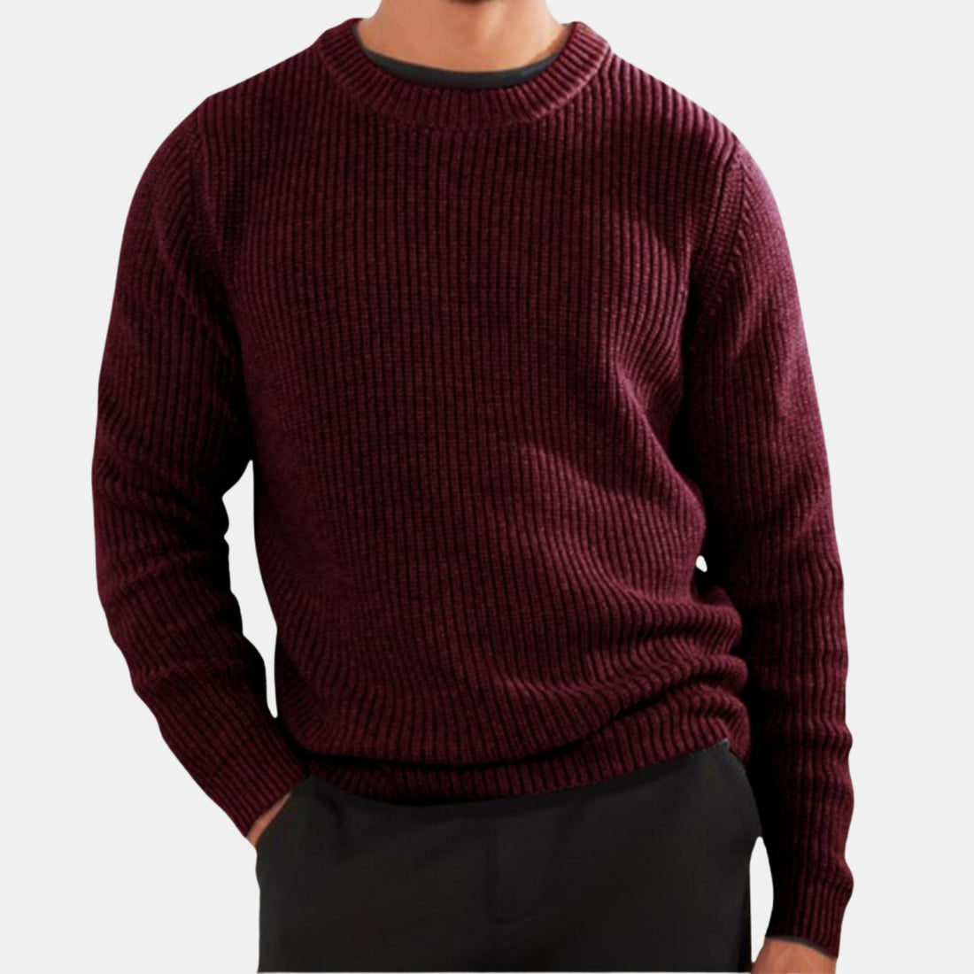Orren & Valé Herren Woll-Strickpullover – Kuscheliger Winterpullover mit Rundhalsausschnitt