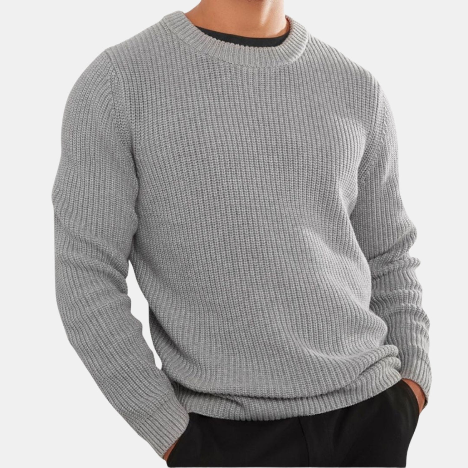 Herren Woll-Strickpullover – Kuscheliger Winterpullover mit Rundhalsausschnitt von Orren & Valé 