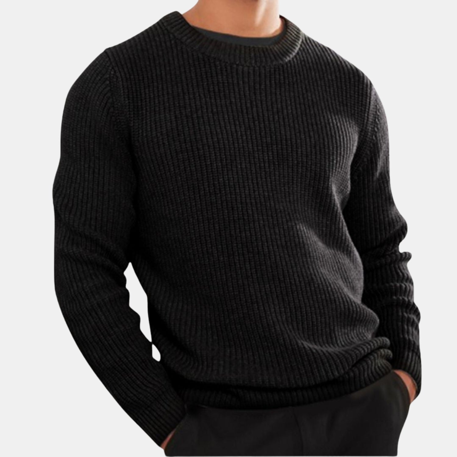 Herren Woll-Strickpullover – Kuscheliger Winterpullover mit Rundhalsausschnitt von Orren & Valé 