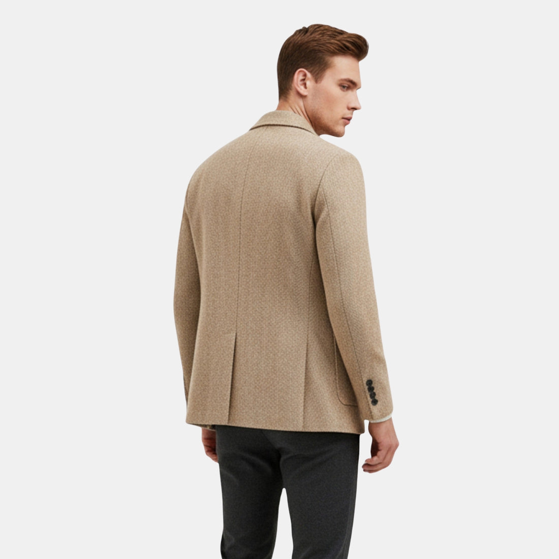 Herren Wollmix-Businessjacke mit Revers – Elegante Wolljacke für Büro & Alltag von Orren & Valé 