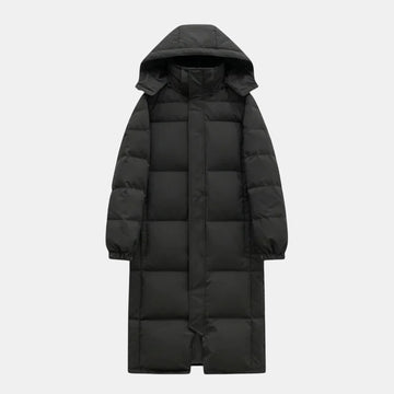 Unisex Langer Baumwoll-Steppmantel – Gefütterte Pufferjacke für Herbst & Winter von Orren & Valé 