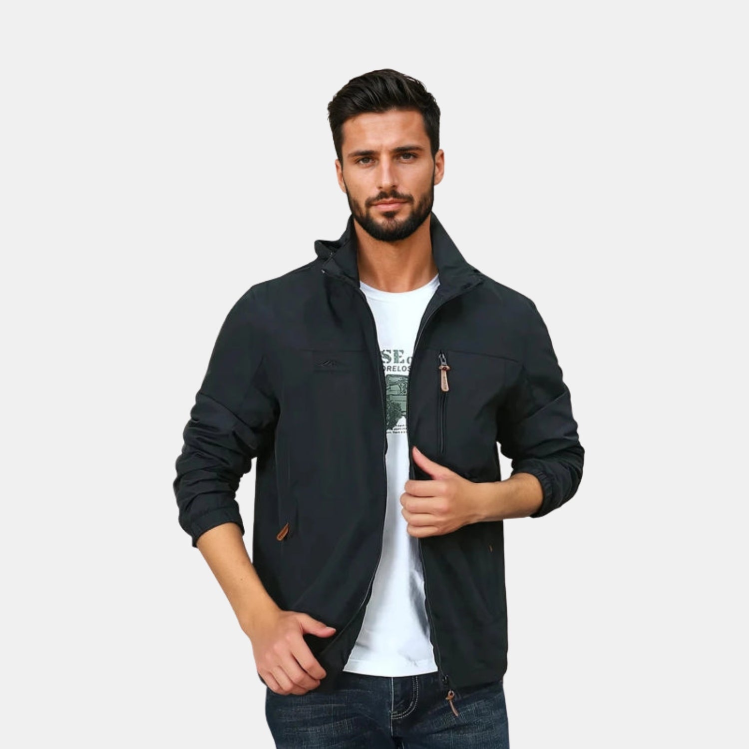 Herren Hydra-Funktionsjacke – Wasserdichte Outdoorjacke mit  Kapuze von Orren & Valé