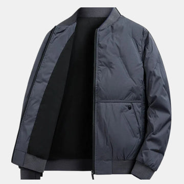 Herren Zip-Bomberjacke aus Baumwollmix – Leichte Übergangsjacke mit Stehkragen, Rippbündchen & Seitentaschen