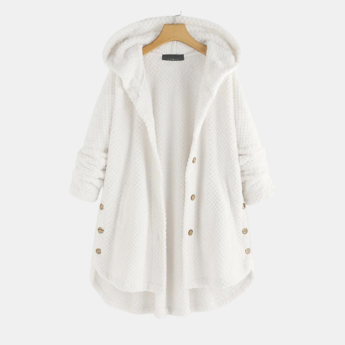 Kuscheliger Doubleface-Fleece-Wintermantel mit Kapuze von Orren & Valé 