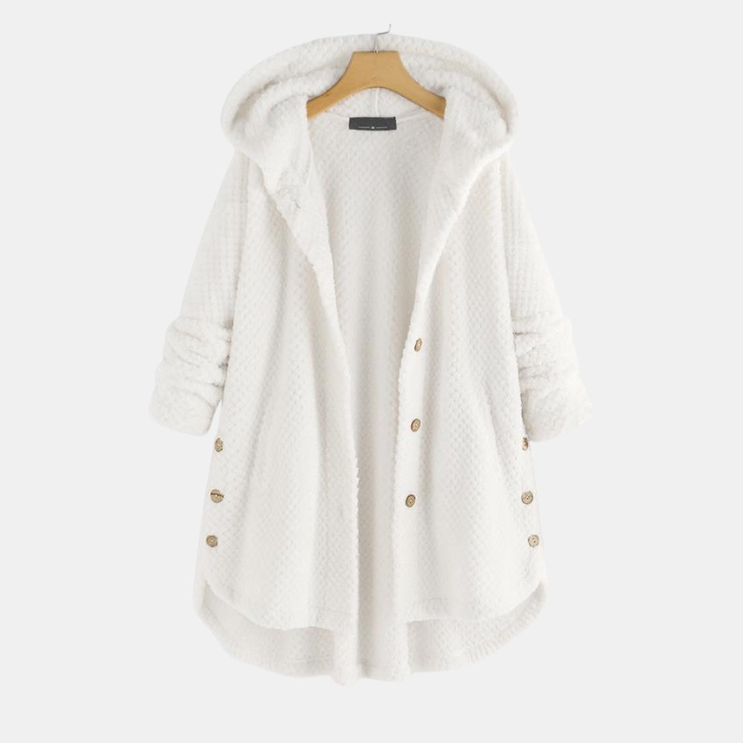 Kuscheliger Doubleface-Fleece-Wintermantel mit Kapuze von Orren & Valé 