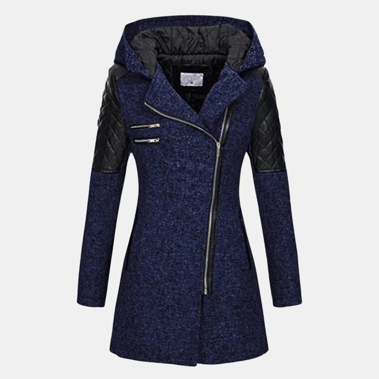 Damen Winterjacke mit Kapuze – Lange Gefütterte Jacke mit Reißverschluss für kalte Tage von Orren & Valé