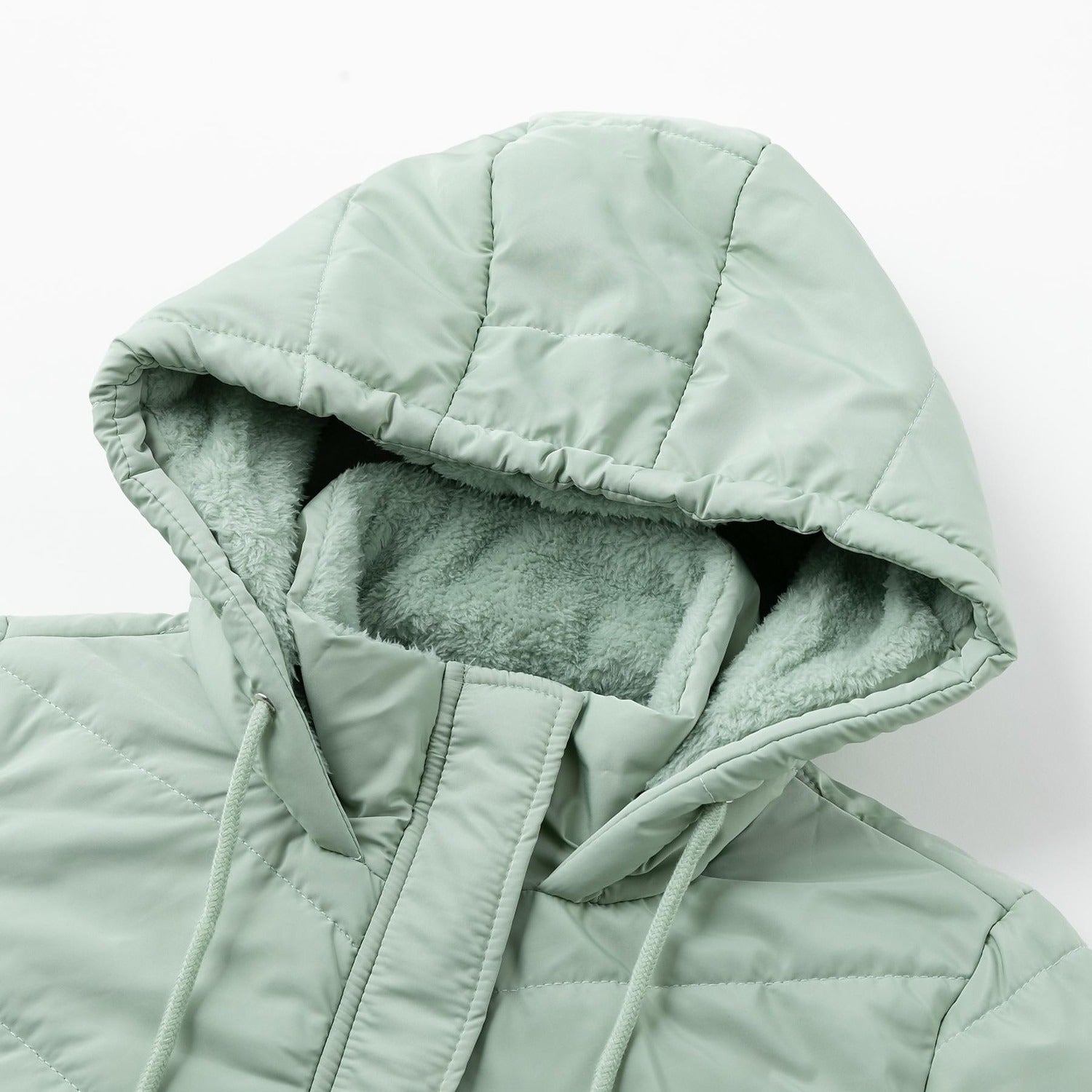 Daunenmantel Damen Winterjacke lang mit Kapuze – warmer Steppmantel im eleganten Design